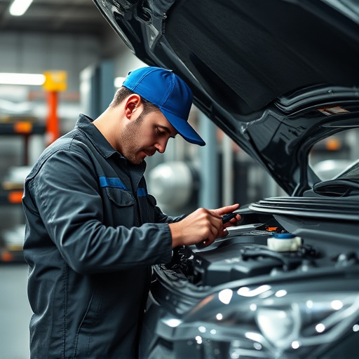 auto technician working