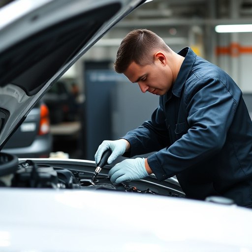 auto technician working