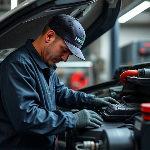 auto technician working