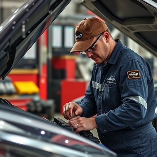 auto technician working