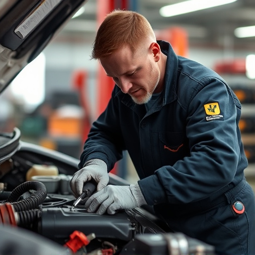 auto technician working