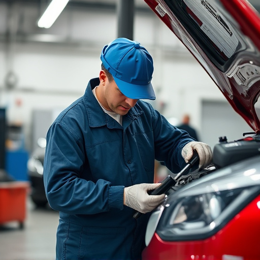 auto technician working