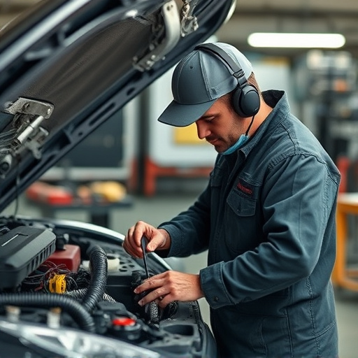 auto technician working