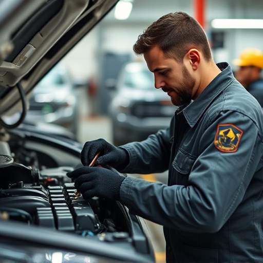 auto technician working