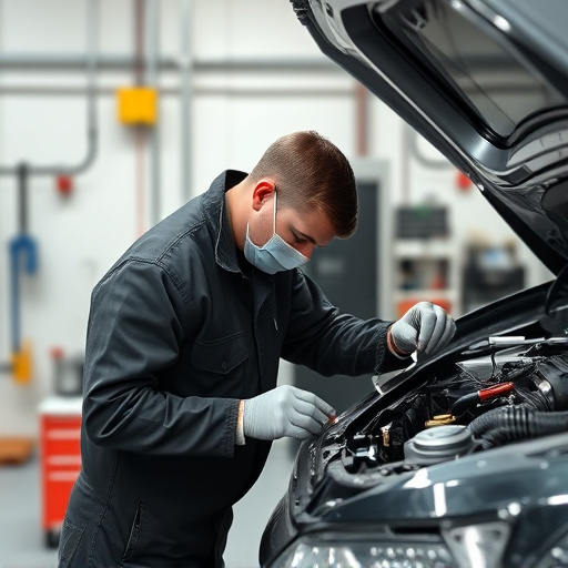auto technician working