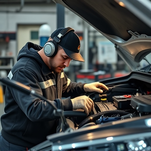 auto technician working