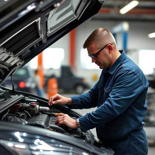 auto technician working