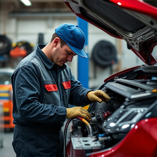 auto technician working