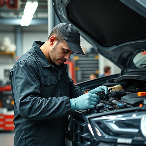 auto technician working
