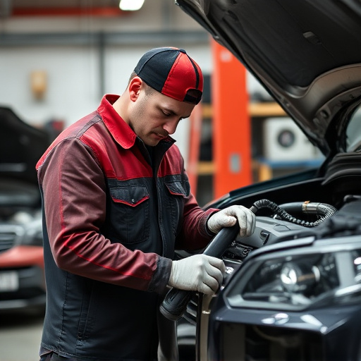 auto technician working