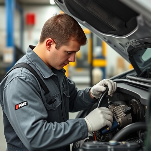 auto technician working