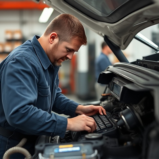 auto technician working