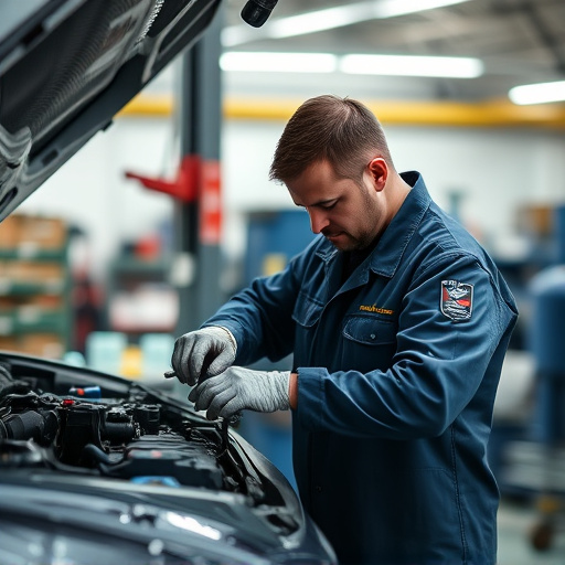 auto technician working