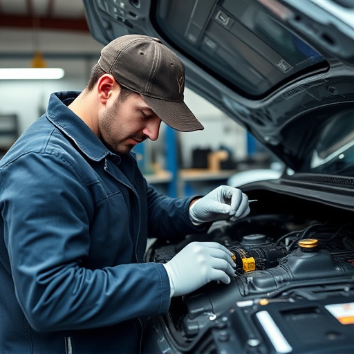 auto technician working
