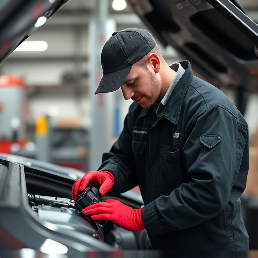 auto technician working
