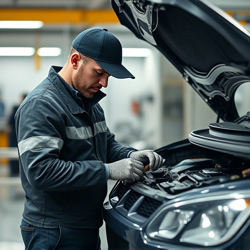auto technician working