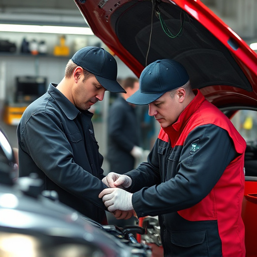 auto technician working