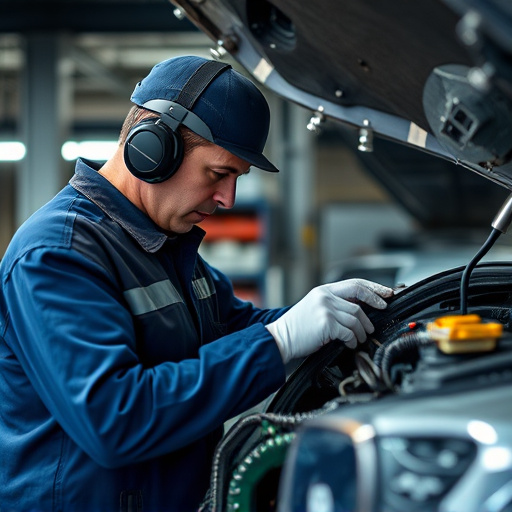 auto technician working