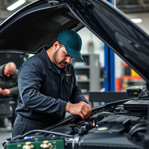 auto technician working