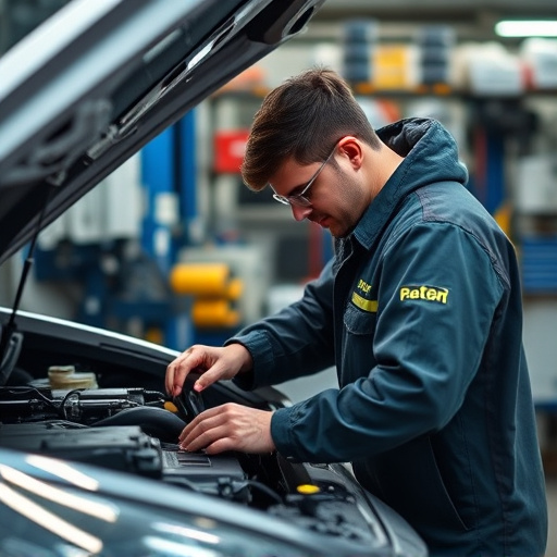 auto technician working