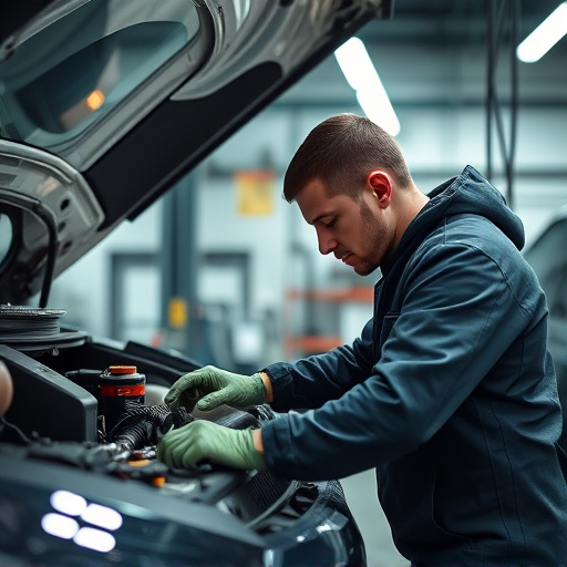 auto technician working