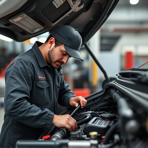 auto technician working