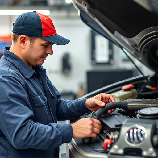 auto technician working