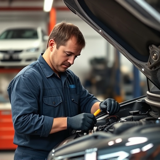 auto technician working