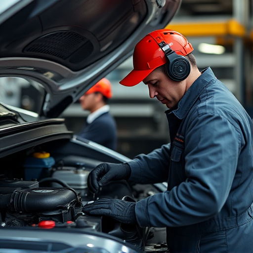 auto technician working
