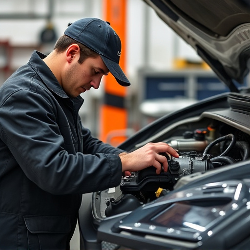 auto technician working