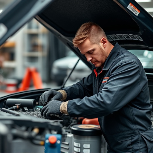 auto technician working