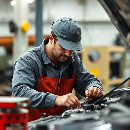 auto technician working