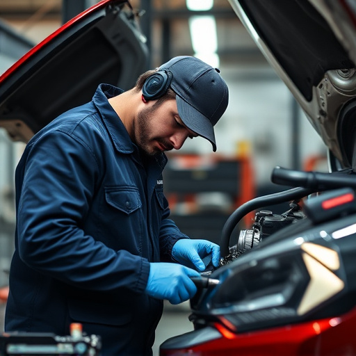 auto technician working