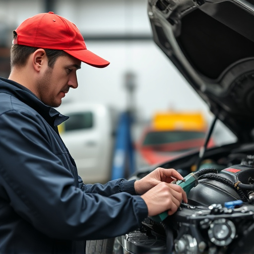 auto technician working