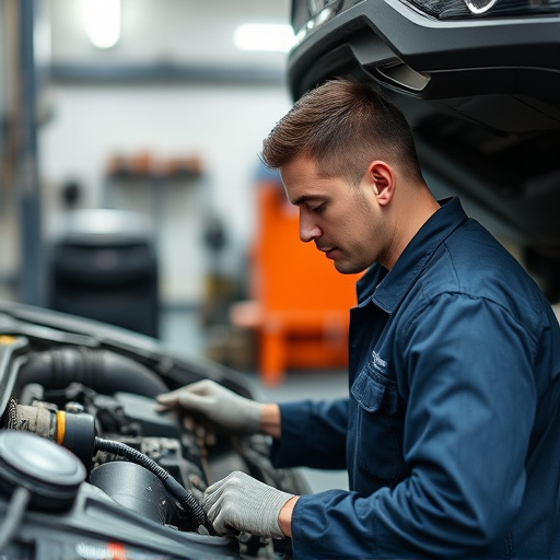 auto technician working