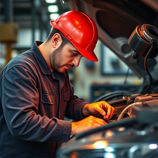 auto technician working