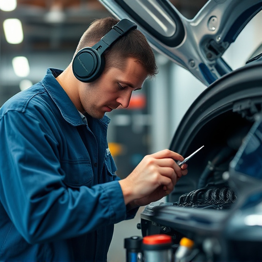 auto technician working