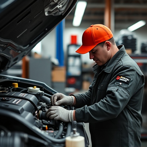 auto technician working