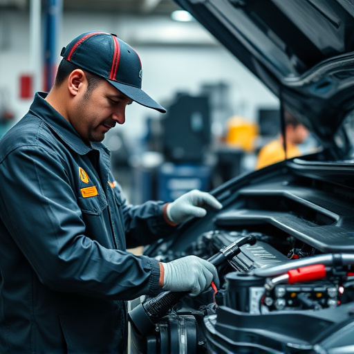 auto technician working