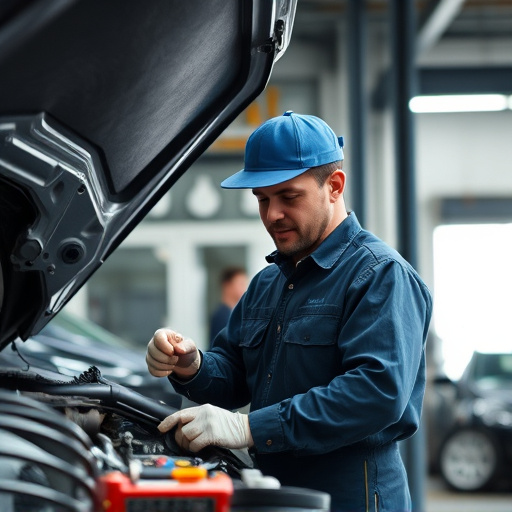 auto technician working