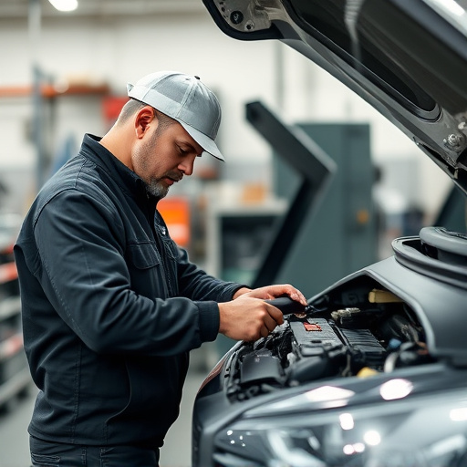 auto technician working