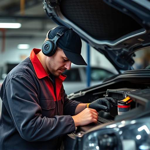 auto technician working
