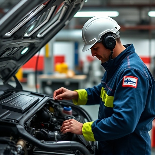 auto technician working