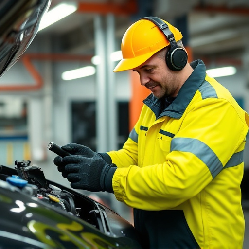 auto technician working