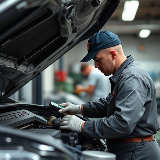 auto technician working