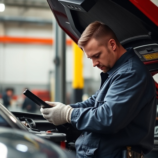 auto technician working