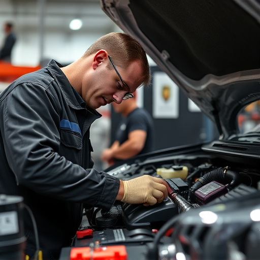 auto technician working