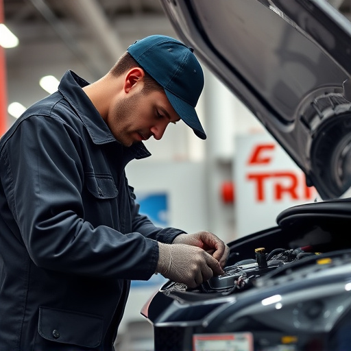 auto technician working