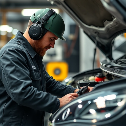 auto technician working