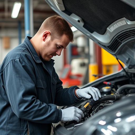 auto technician working